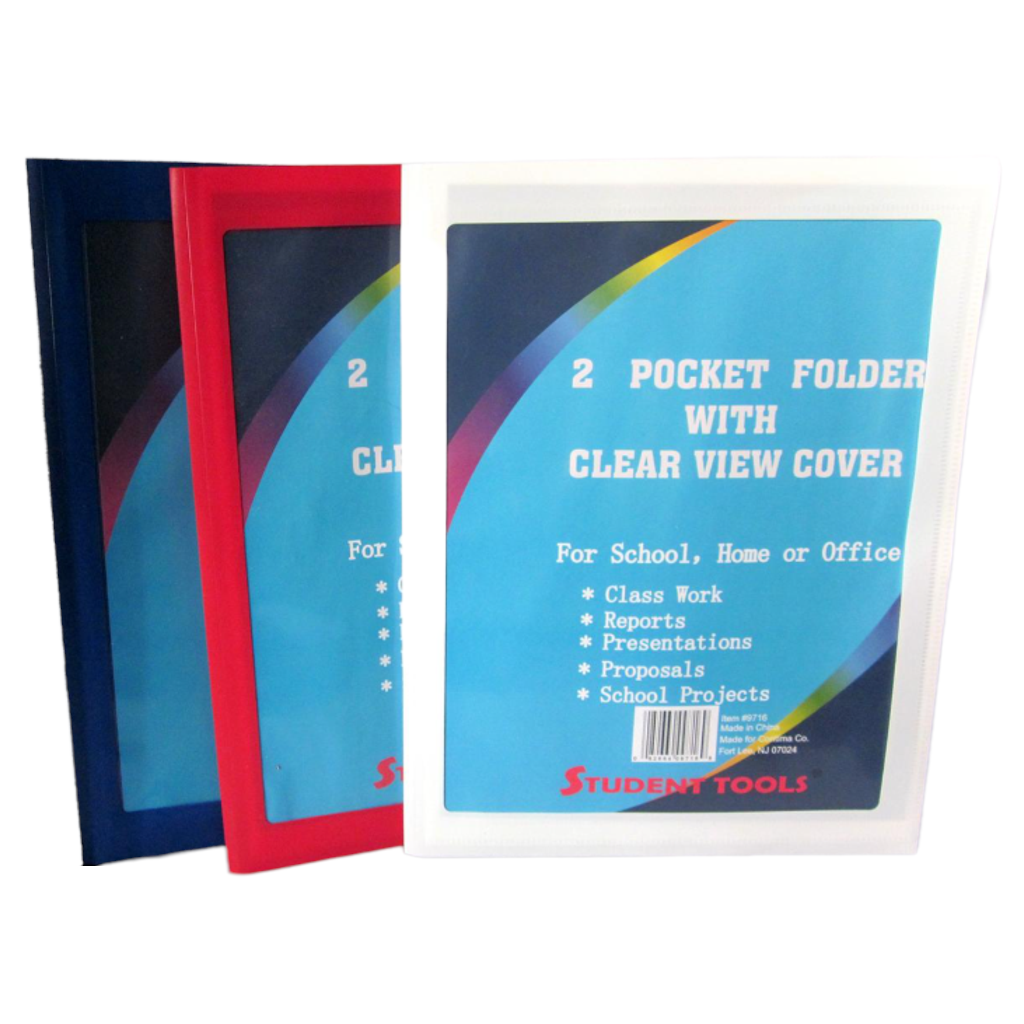 2 Pocket Poly Folder with View