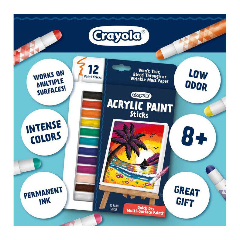 Acrylic Paint Sticks 12 Ct