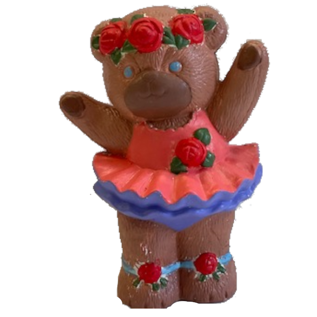 Ballerina Bear Statue Ready to Paint Plaster Mold