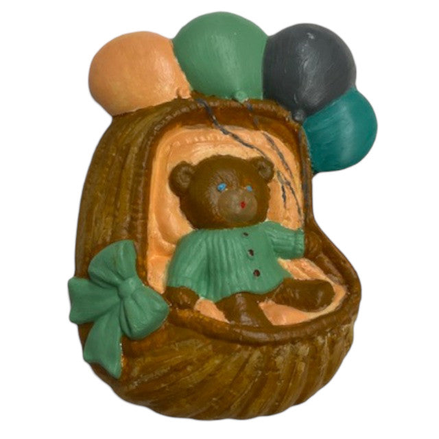 Bear in Bassinet Plaque Ready to Paint Plaster Mold