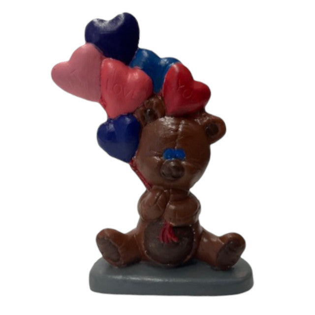 Bear with Heart Balloons Statue Ready to Paint Plaster Mold
