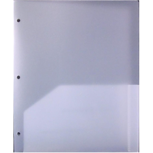 Clear 2 Pocket Folder with Holes