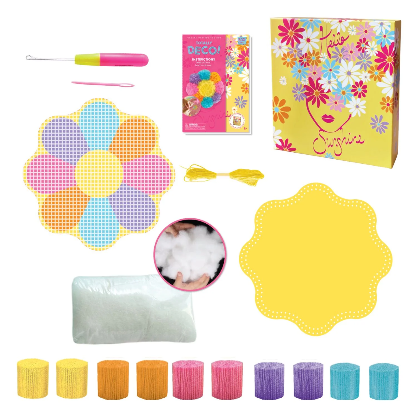 Daisy Latch Hook Pillow Set