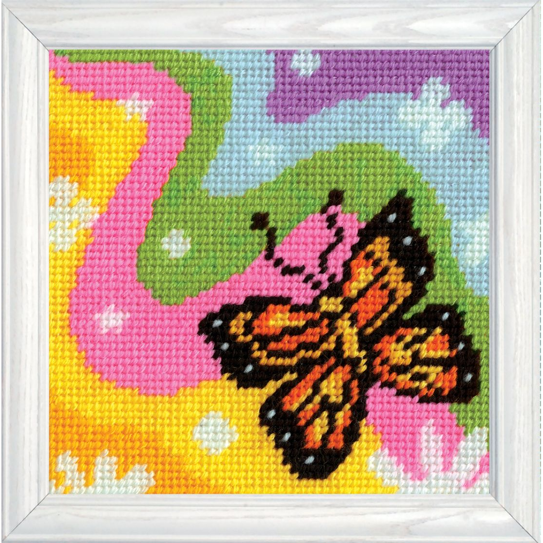 Needlepoint Kit 5" x 5" Butterfly
