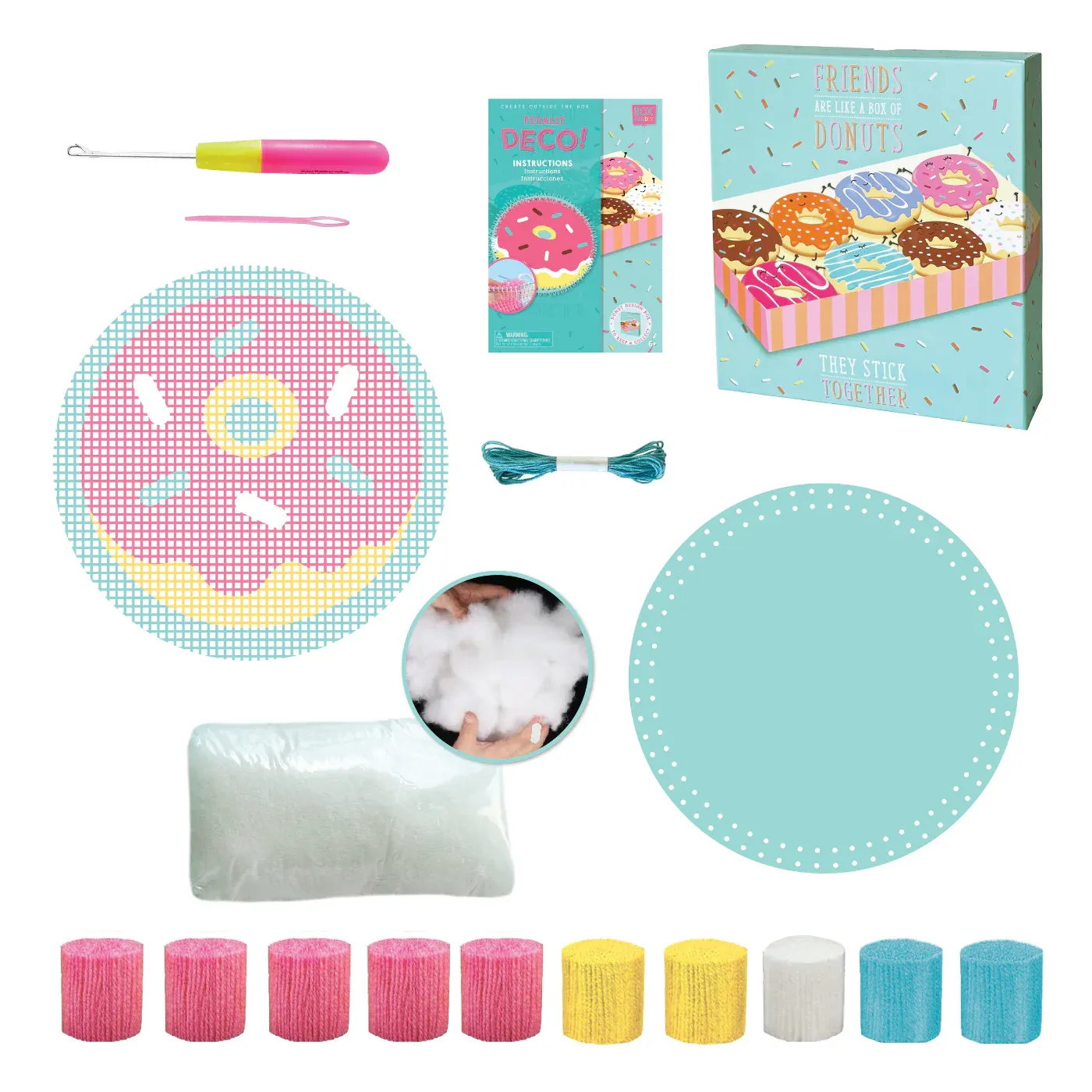 Donut Latch Hook Pillow Set