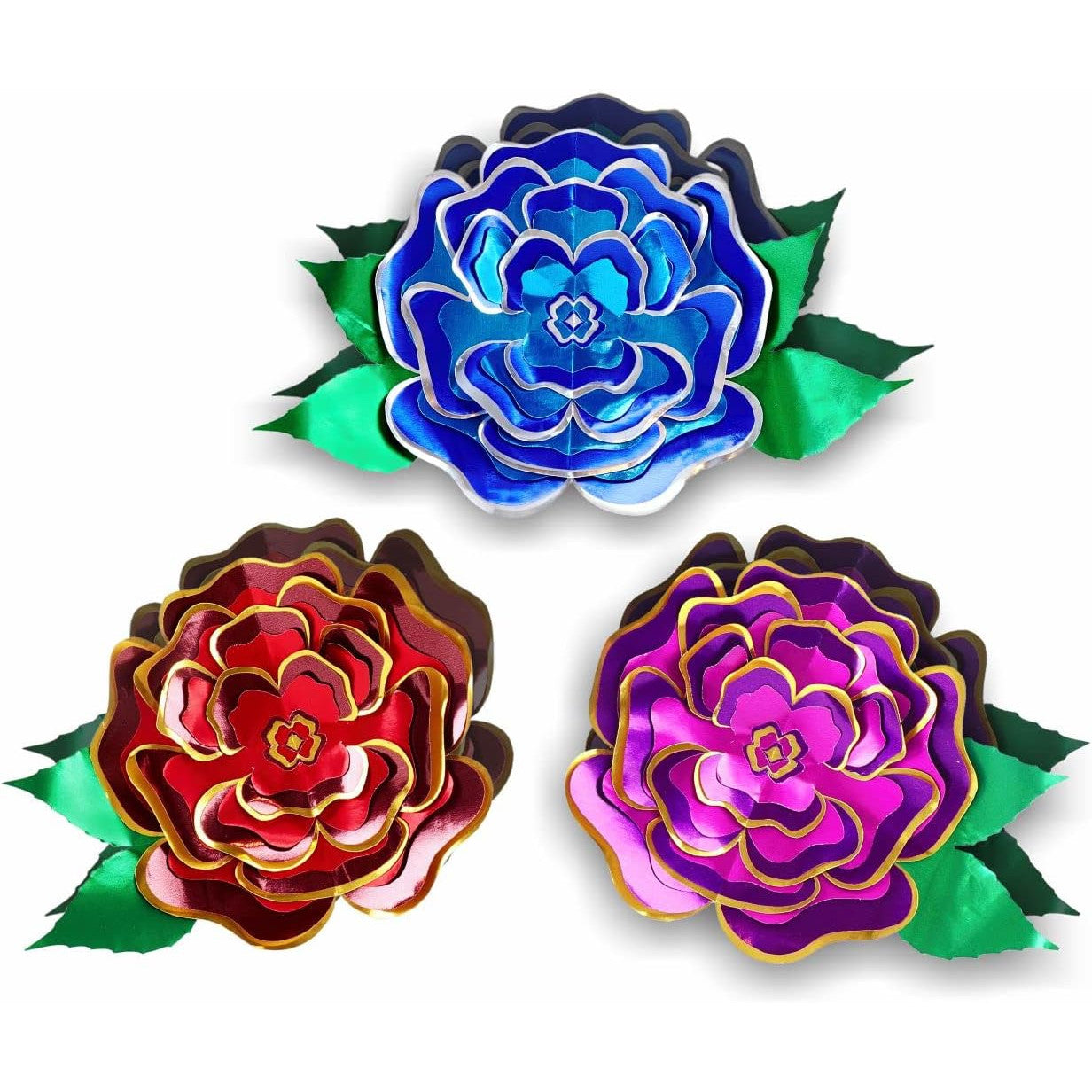 Fabulous Floral Décor - 6 Colorful Flowers Star Set