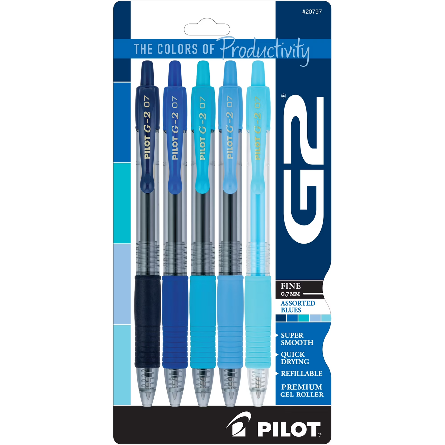 G2 Pilot Fine 0.7 mm Pens- Pack of 5