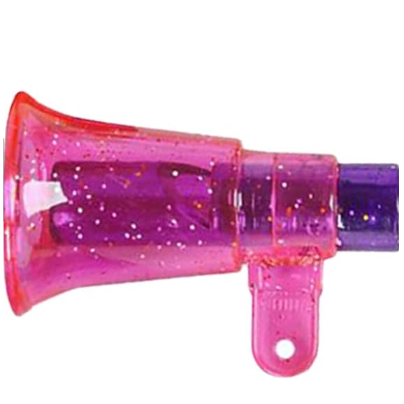 Glitter Megaphone Whistle - 1 Dozen