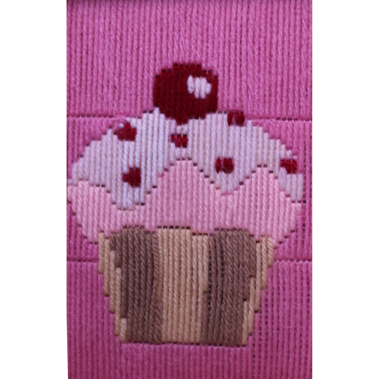 Long Stitch Tapestry Cupcake Pink