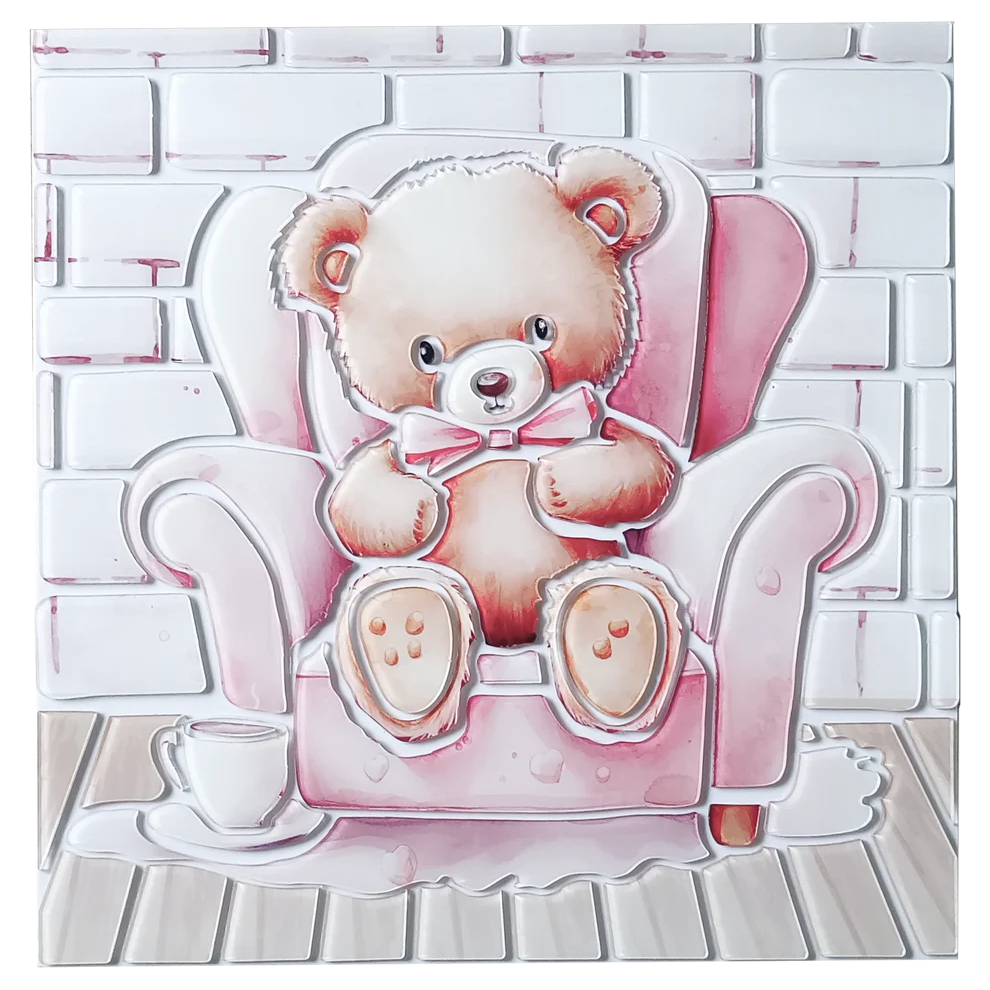 Lucite Art Teddy Bear