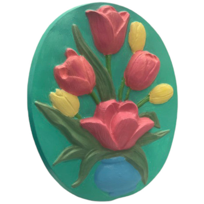 Oval Tulips Plaque Mold