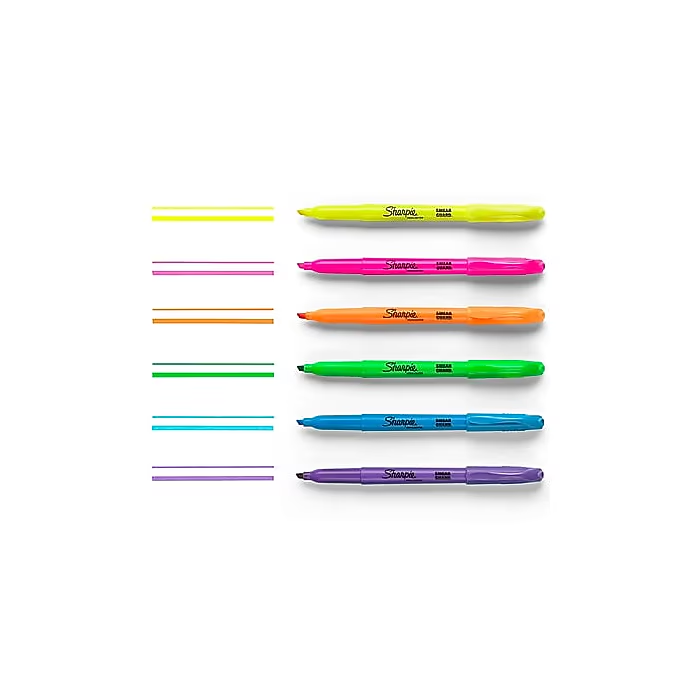 Sharpie Stick Highlighter, Chisel Tip, Assorted, Dozen