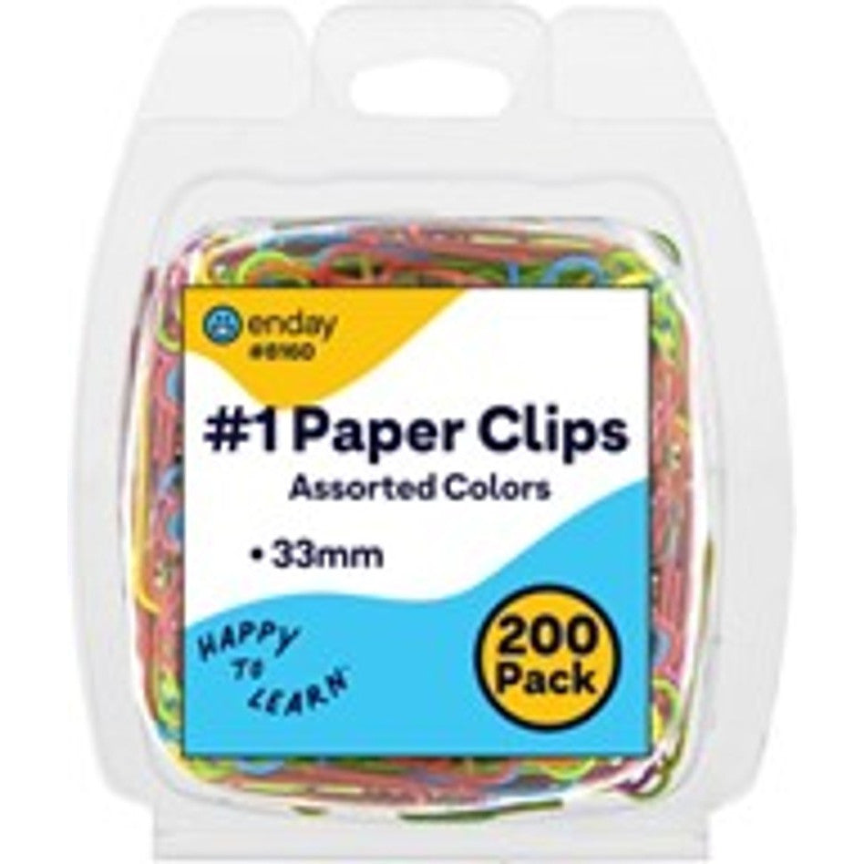 Small Paper Clips Assorted Colors 200 Pieces