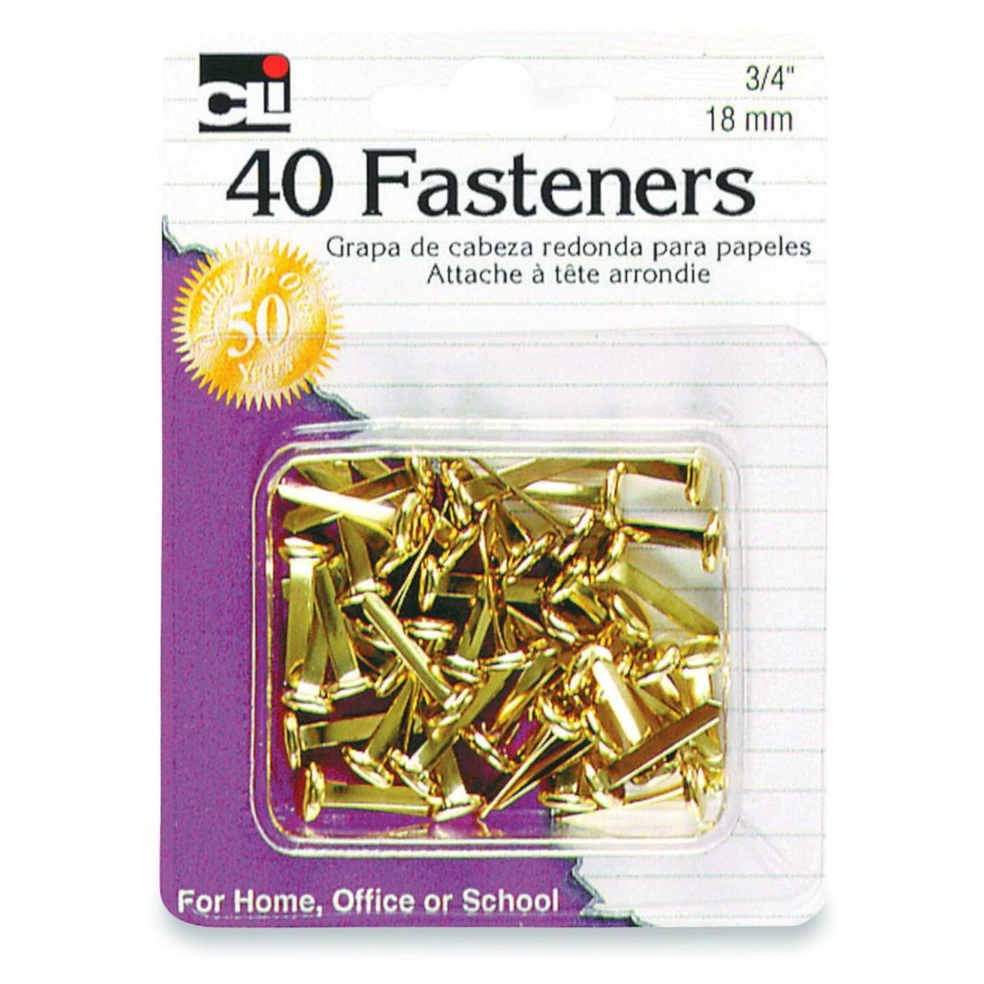 3/4" Paper Fasteners - 40 Pcs