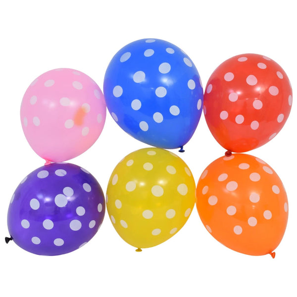 Polkadot Assorted Summer Colors 12 inch Latex Balloons Inflated - Balloon  Shop NYC