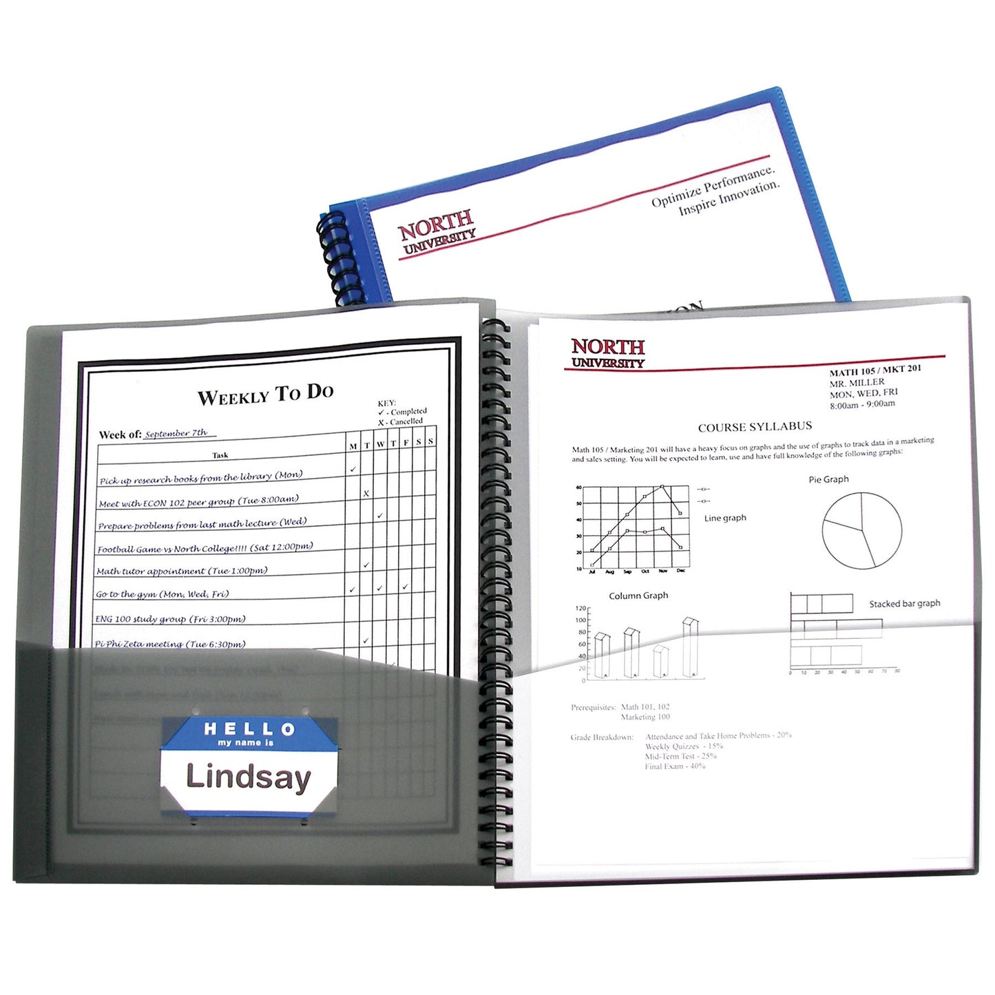 8 Pocket Poly Portfolio