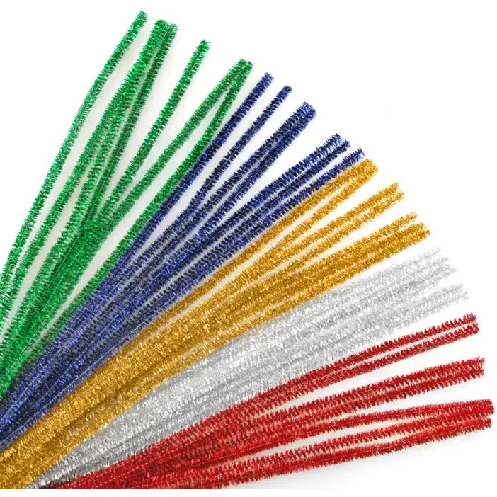 Tinsel Glitter Stems Assorted Colors 35 Ct