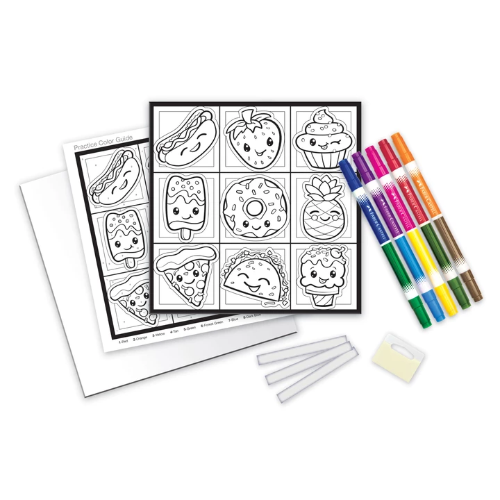 Color By Number Foodie Friends