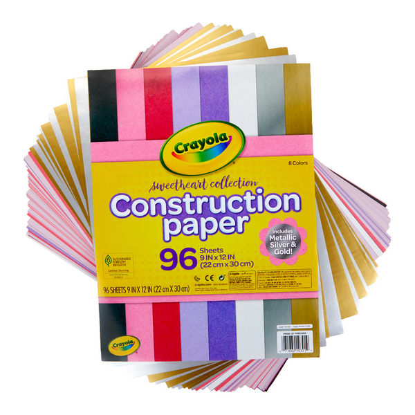 Colored & Metallic Construction Paper 9 x 12, 96 Count – Craft N