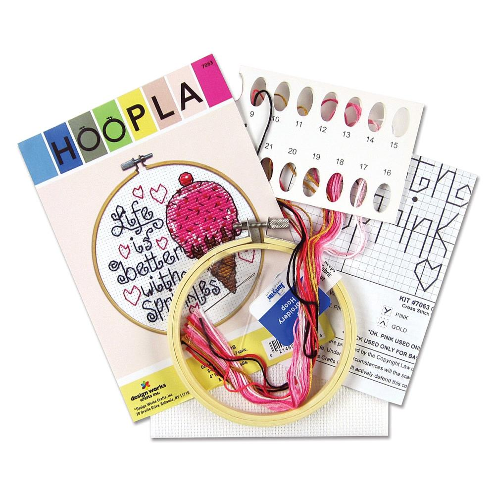 Counted Cross Stitch Kit 4" Round Sprinkles (14 Count)