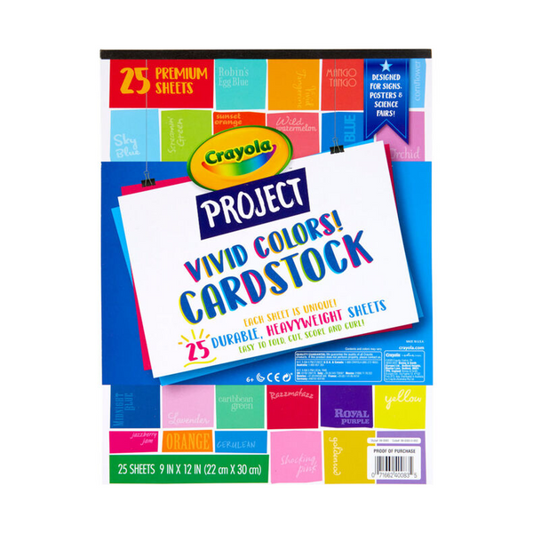 Crayola Project 25 Ct Cardstock Vivid Colors