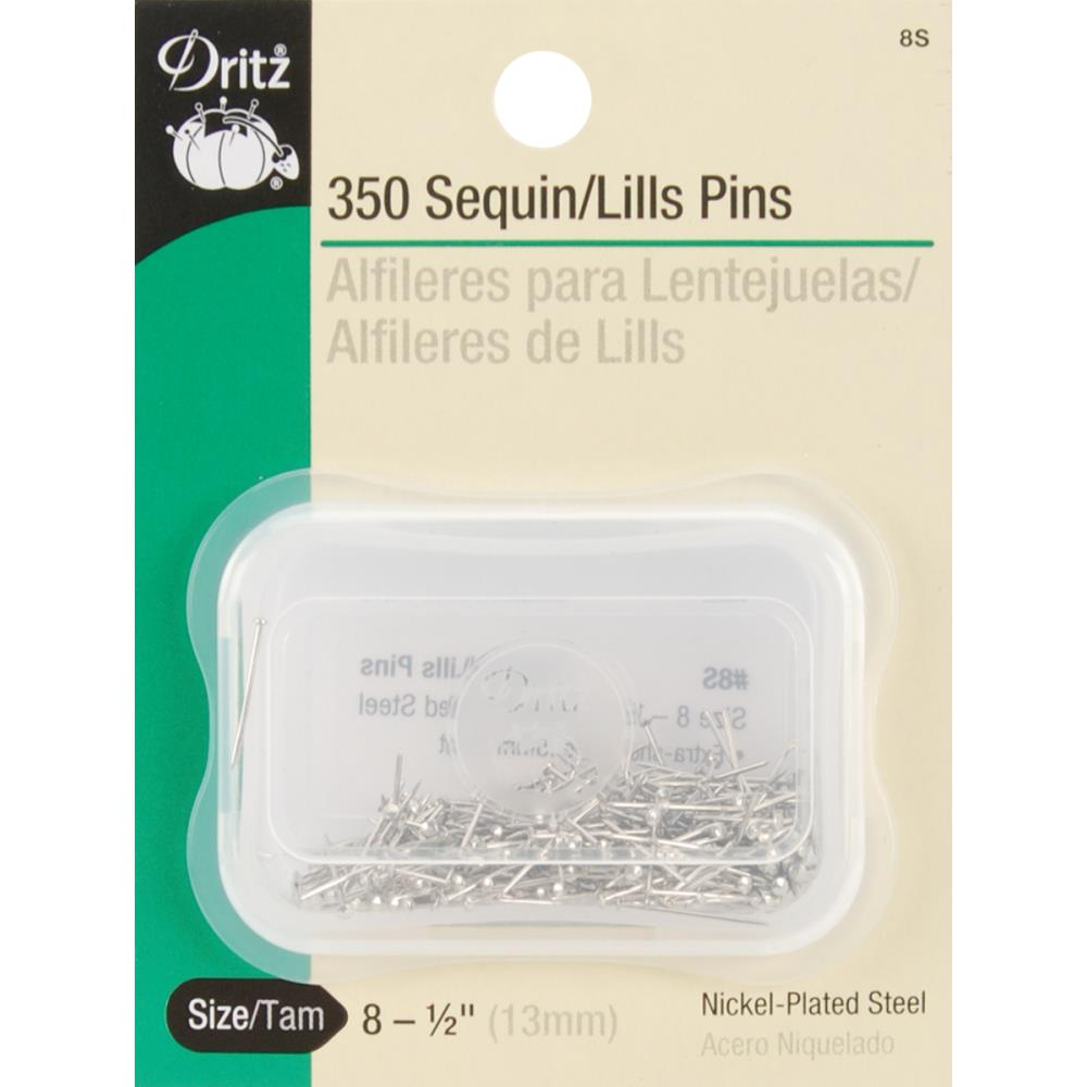 Sequin Lills Pins Size 8 350/Pkg
