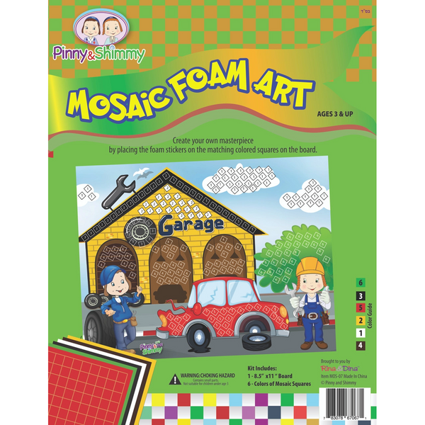 Mosaic Art Pinny and Shimmy Car Garage