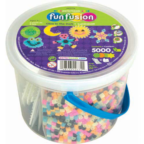 Perler Fused Bead Bucket Glow In The Dark Kit