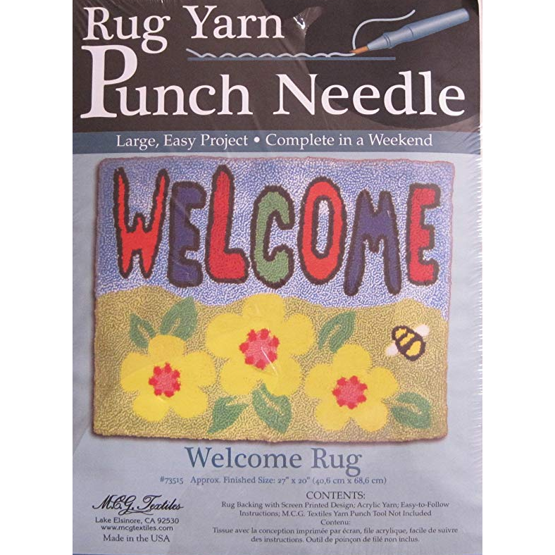 Punch Needle Welcome Rug