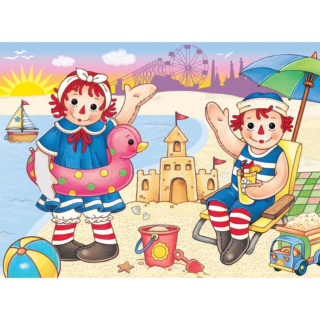 Raggedy Ann & Andy Beach Fun 24 Piece Puzzle