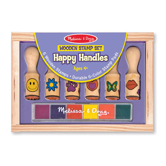 Wooden Stamp Set Happy Handles