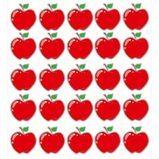 1" Apple Stickers 4 Sheets/Pack