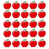 1" Apple Stickers 4 Sheets/Pack