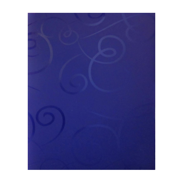 2 Pocket Poly Folder, Swirl Design, No Hole