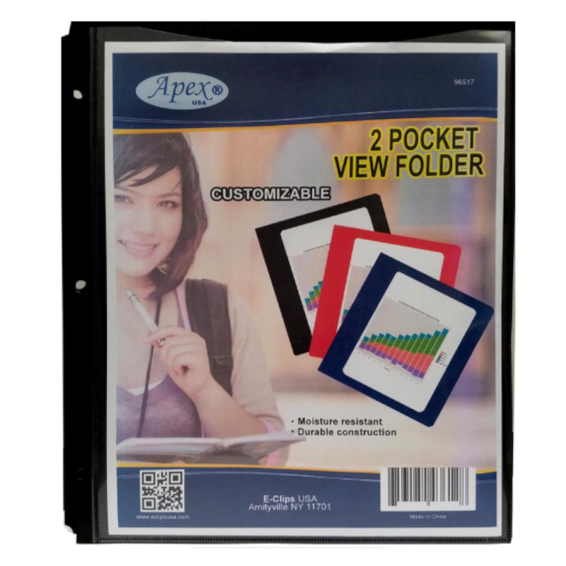 2 Pocket Poly Folder with View