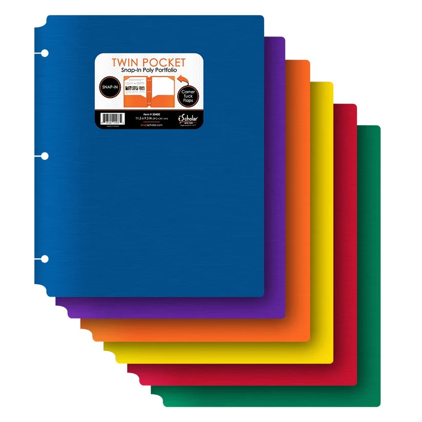 2 Pocket Snap In Poly Folder