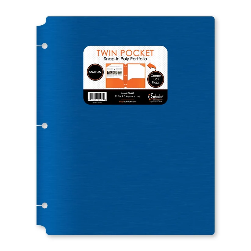 2 Pocket Snap In Poly Folder