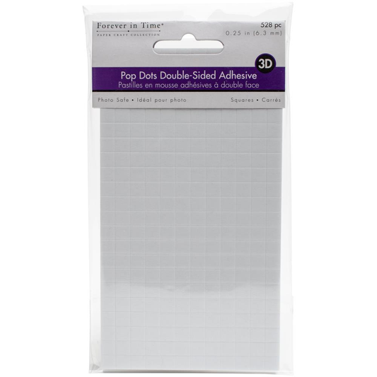 3D Pop Dots Dual-Adhesive Foam Mounts .25" Square 528/Pkg