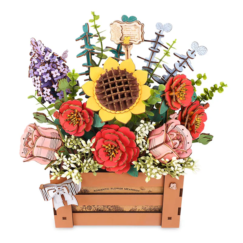 3D Wooden Flower Box Puzzle
