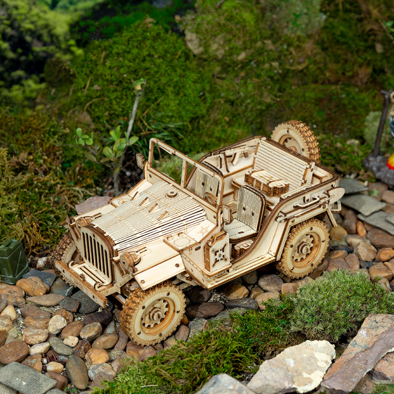 3D Wooden Puzzle Army 4x4 Field Car