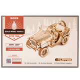 3D Wooden Puzzle Army 4x4 Field Car