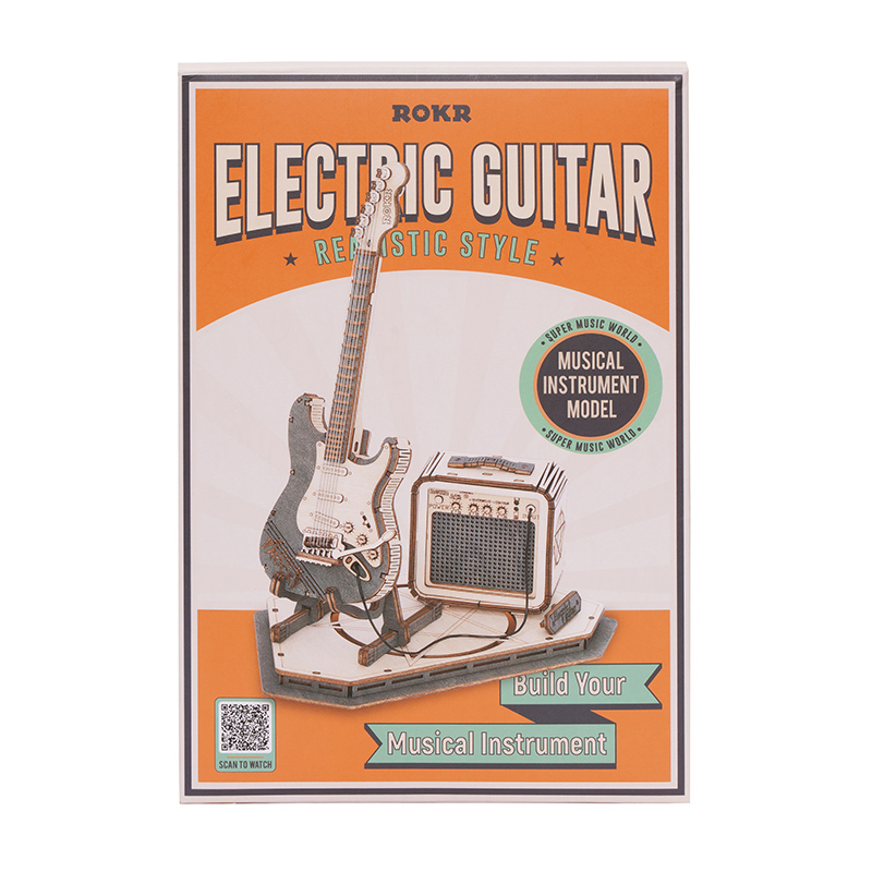 3D Wooden Puzzle Electric Guitar