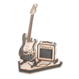 3D Wooden Puzzle Electric Guitar