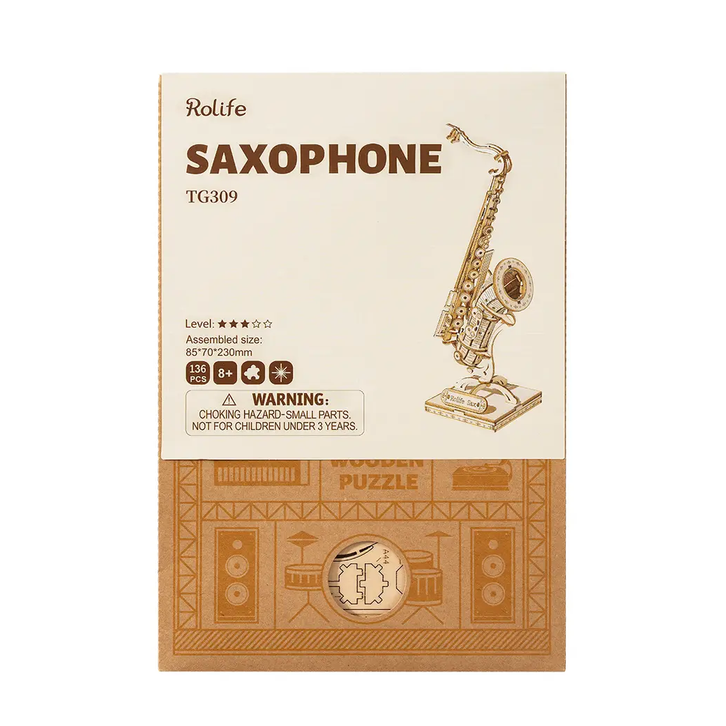 3D Wooden Puzzle Saxophone