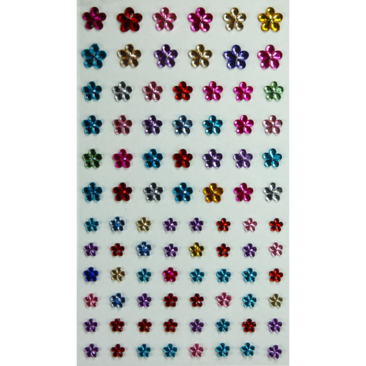 Adhesive Rhinestones Gems - Flowers