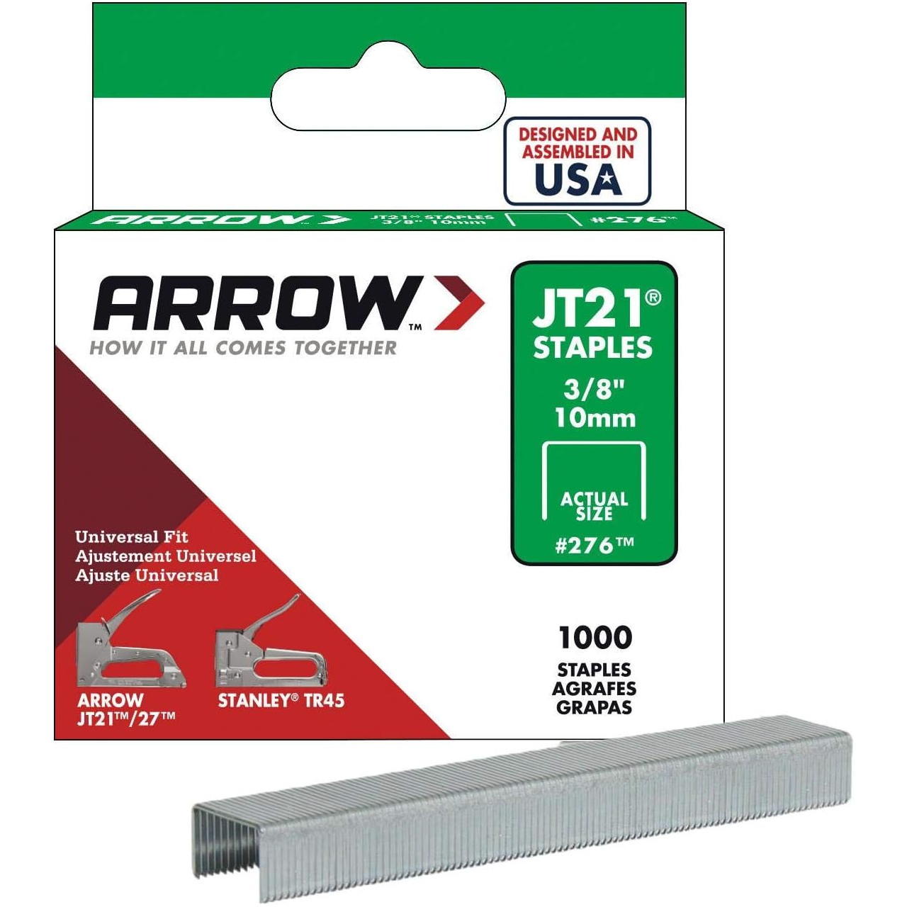 Arrow Fastener JT-21 Staples 3/8"