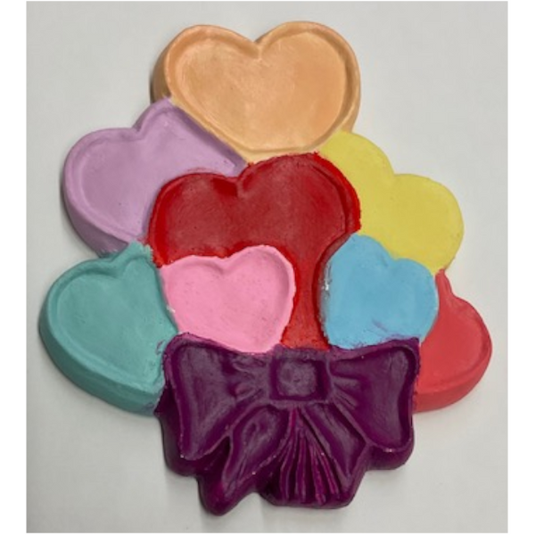 Bouquet Hearts Plaque Plaster Mold