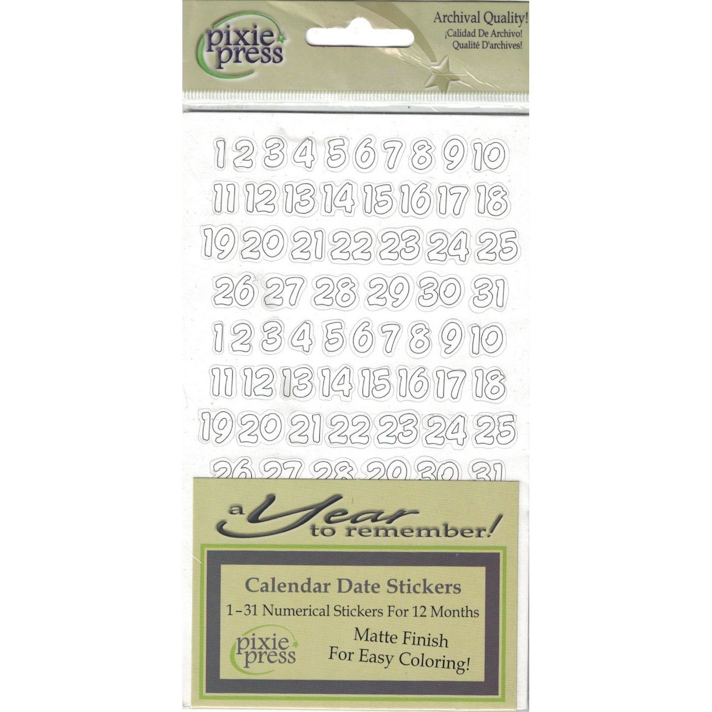 Calendar Date Stickers