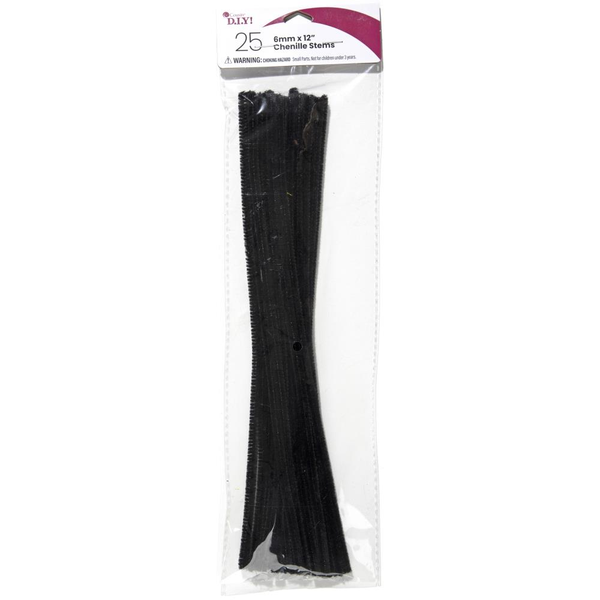 Chenille Stems 6 mm x 12" 25/Pkg