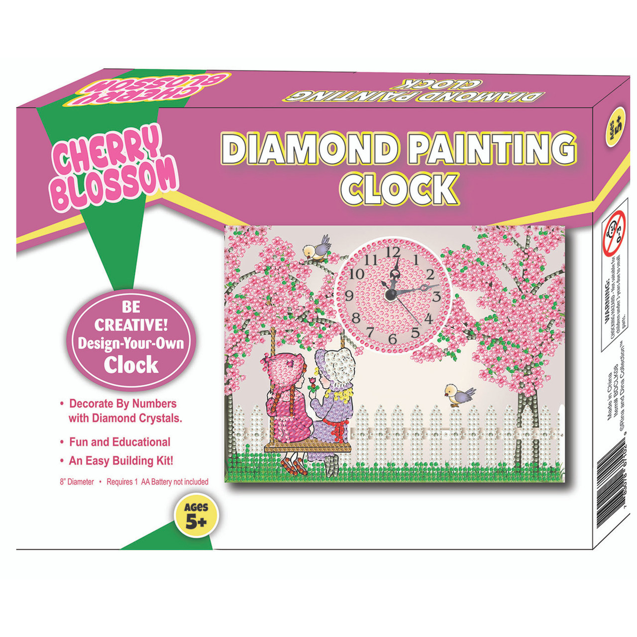 Diamond Painting Cherry Blossom Clock